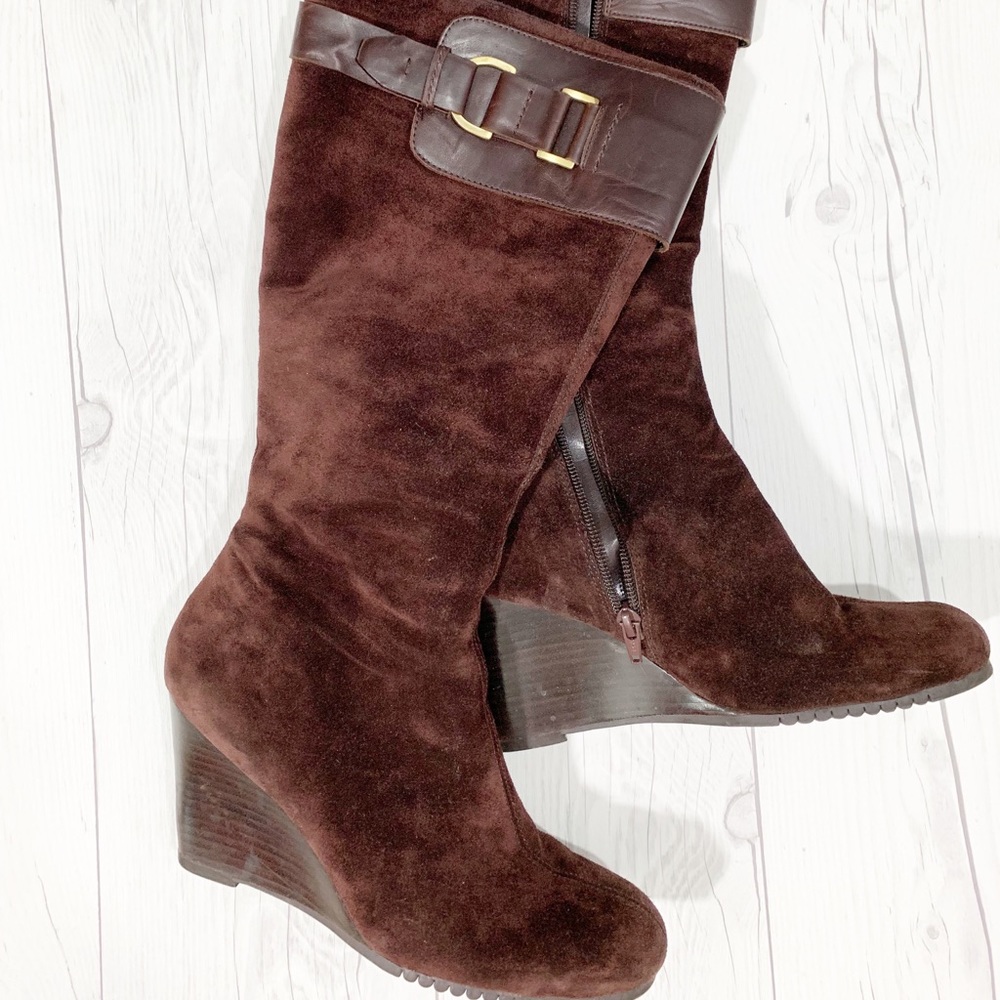 Suede Aerosoles Wedge Boots